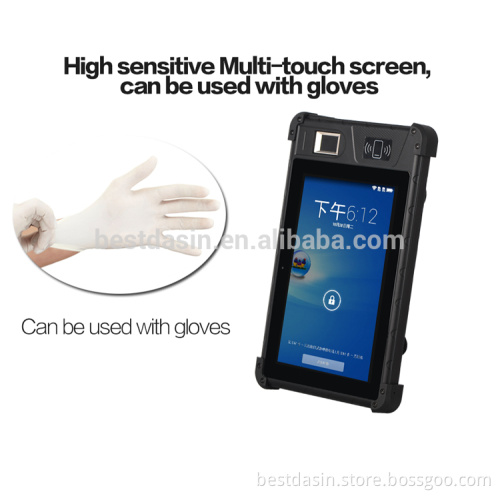 Comfortable rubber round defend shelter 8 inch rugged tablet pc with Window 10 os